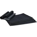 Relaxdays 6 relaxdays Platzset schwarz 30,0 x 45,0 cm