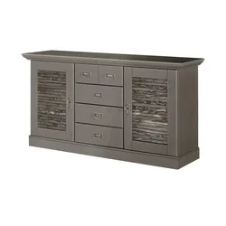 maison bleue Sideboard  Fancy , grau , Maße (cm): B: 171,3 H: 90,1 T: 48.0