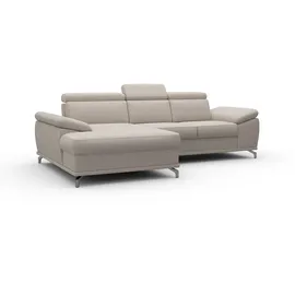sit&more Ecksofa SIT & MORE "Cabrio L-Form, B: 295 cm, mit Sitztiefen-, Arm- & Kopfteilverstellung", grau (elephant), B:295cm H:87cm T:180cm, 100% Polyester, Sofas, Ecksofa, 2 Nierenkissen, Federkern, optional Bettfunktion und Stauraum