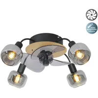 NÄVE Deckenleuchte »Fumoso Deckenventilator«, schwarz
