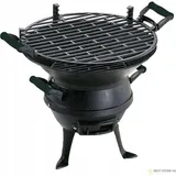 Mastergrill Grill Blech 30 cm Gusseisen schwarz