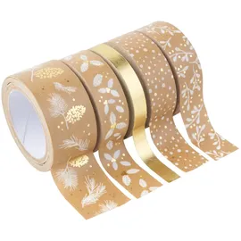 Heyda Deko Tapes"Natur Mix 5er-Set Gold