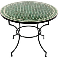 Marokkanischer MOSAIKTISCH Gartentisch Eßtisch Mosaik Tisch Orient rund ø 100cm