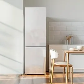 Cecotec Bolero CoolMarket Combi 250 White Glass D Kühl-Gefrierkombination (250 l, 1800 mm hoch, Weiß)