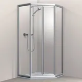 Koralle TwiggyTop Pendeltür mit Festteilen 90 x 185 cm silber matt V433809018A21