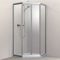 Koralle TwiggyTop Pendeltür mit Festteilen 90 x 185 cm silber matt V433809018A21