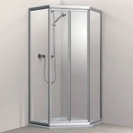 Koralle TwiggyTop Pendeltür mit Festteilen 90 x 185 cm silber matt V433809018A21
