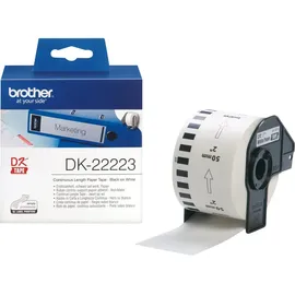 Brother Endlos-Papieretiketten 22223 Schwarz/Weiß 5 cm x 30,5 m 1 Rolle