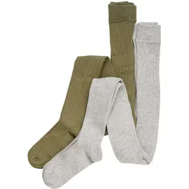 MINYMO Strumpfhose "Stocking-solid rib 2-pack in Grau - Gr.: 116/122