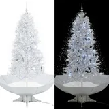 vidaXL Schneiender Weihnachtsbaum Weiß 190 cm