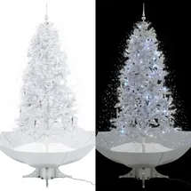 vidaXL Schneiender Weihnachtsbaum Weiß 190 cm