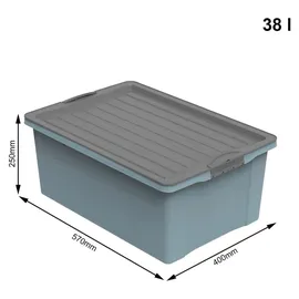 Rotho Compact Aufbewahrungsbox 57 x 40 x 25 cm 1-tlg. blau