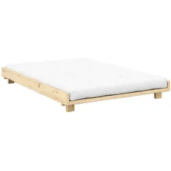 Karup Design Bettgestell »Social Bed, Bett mit oder ohne verstellbares Zubehör, ohne Matratze«, Bett wahlweise mit oder ohne Rückenlehnen und Ablagen. Ohne Matratze Karup Design kiefer klar lackiert