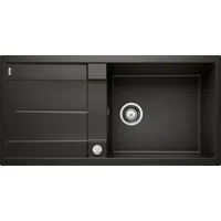 Blanco Metra XL 6 Silgranit Schwarz 1000 x 500 mm Drehknopfventil