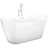 AcquaVapore freistehende Badewanne Wanne F23 180cm Whirlpool Luft & Wasser mit Armatur AF03