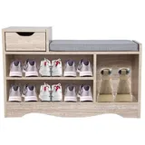 Happy Home Schuhbank 6-8 Paar Schuhe 0 x 0 x 0 cm gepolstert / Holz