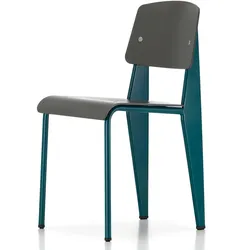 Vitra - Prouvé Standard SP Chair, Bleu Dynastie (glatt) / Basalt, Filzgleiter (Hartboden)