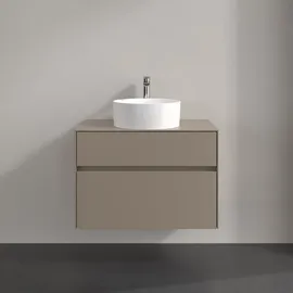 Villeroy & Boch Waschtischunterschrank 2 Auszüge 80 x 54,8 x 50 cm Taupe