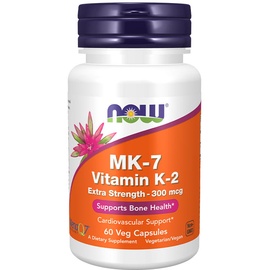 NOW Foods MK-7 Vitamin K-2, Extra Strength 300 mcg 60