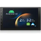 YUNTX Android 10.0 Doppel Din Autoradio mit navi - GPS 2 Din - Rückfahrkamera einbeziehen - 7 Zoll - Soutien DAB+ | Commande au Volant | 4G | WiFi | Bluetooth | Mirrorlink | USB | SD | Carplay