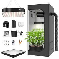 TOPRON Growzelt Komplettset Anbau Set mit 200W LED Vollspektrum Grow Lampe Dimmbar, 80x80x180cm GrowZelt Kit Komplettes Hydroponics Grow Tent Complete Set(80x80x180cm)