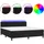 vidaXL Boxspringbett mit Matratze & LED Schwarz 180x200 cm Samt