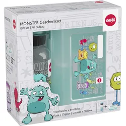 EMSA 518138 Geschenkset Monster, 5181, Türkis, Polypropylen (PP), Tritan, Junge/