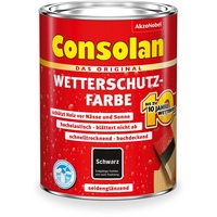 Consolan Wetterschutz-Farbe 2,5 l schwarz seidenglänzend