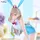 furyuu Chainsaw Man BiCute Bunnies PVC Statue Power Light Blue Color 30 cm - Schwarz/Grün