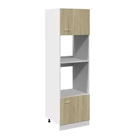 vidaXL Hochschrank Mikrowellenumbauschrank 60 x 57 x 207 cm Braun