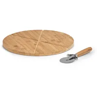 Zeller Pizza-Set, naturfarben Ø 32 x 1,5 cm