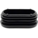 Enkotrade 10 Stück Lamellenstopfen für Ovalrohr, 15x30 mm, Rohrabdeckung aus hochwertigem Polyethylen Kunststoff, Stopfen, Endstopfen, Kappen, Gleiter | Rohrstopfen Oval