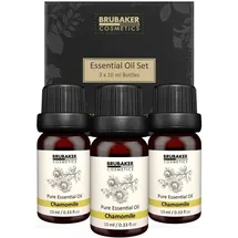 Brubaker Cosmetics 3er-Set Kamille Öl - Ruhe, Harmonie - Ätherische Öle Aromatherapie Geschenkset 3 x 10 ml Kamilleöl Vegan