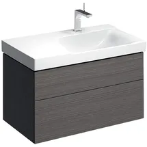 Geberit Waschtischunterschrank 2 Auszüge 88 x 53 x 46,2 cm Grau