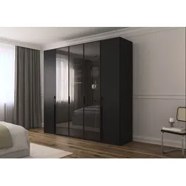 Rauch Drehtürenschrank SKAT SHINE 251 x 223 x 63 cm Schwarz