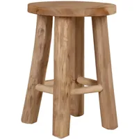 Tegawo Hocker aus Teak-Holz Ø 20 cm x 27