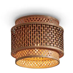 GOOD & MOJO Deckenleuchte "BHUTAN", braun, Ø 25cm H: 20,00cm, Lampen, Nachhaltig