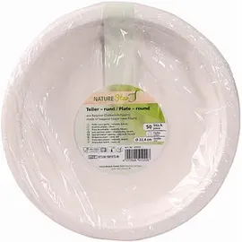 Nature Star Einwegteller rund Ø 23 cm 50 St. Weiß