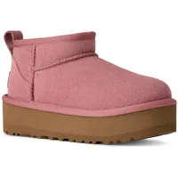 UGG KIDS' CLASSIC ULTRA MINI PLATFORM Schlupfboots, Plateaustiefel, Boots, Winterboots mit Logo-Aufnäher an der Ferse rosa 37 EU (5 US)