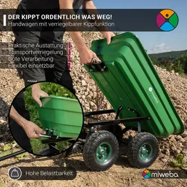 MIWEBA Dumper mit Kippfunktion und Traglast 300 kg rot