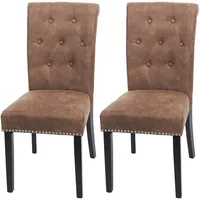 Mendler 2er-Set Esszimmerstuhl Chesterfield II, Stuhl Küchenstuhl, Nieten ~