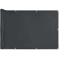 vidaXL Balkon-Sichtschutz 400 x 90 cm Grau PVC