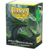 Dragon Shield Matte Sleeves Dual Apple Green & Silver (100)