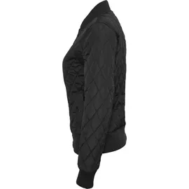 URBAN CLASSICS Damen Diamond Quilt Nylon Jacket Jacke, Black, XS