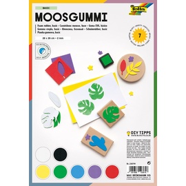 Folia Moosgummi Basic selbstklebend mehrfarbig 7 St.