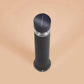 esotec Solar Pollerleuchte Edelstahl 49,5 cm inkl. Bewegungsmelder schwarz