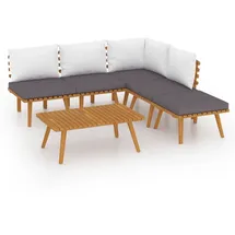 vidaXL Modell 19 Loungeset mit Kissen braun