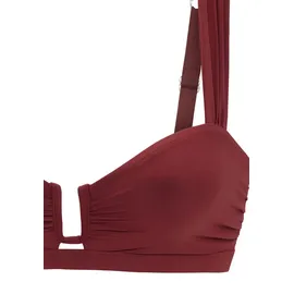 LASCANA Bandeau-Bikini Damen Rot 38 Cup A/B