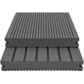 vidaXL WPC Terrassendielen mit Zubehör 10 m2 2,2 m grau