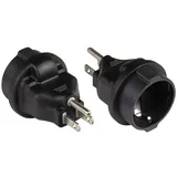 Good Connections GC PA-4502S - Netzadapter, US-Schutzkontaktstecker, Typ B, F, schwarz